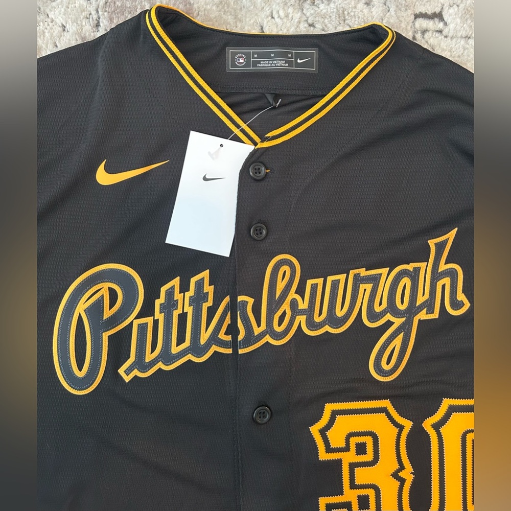 Nike Authentic Pittsburgh Pirates Paul Skenes #30 Black Jersey Men’s Sz: M - Picture 2 of 7